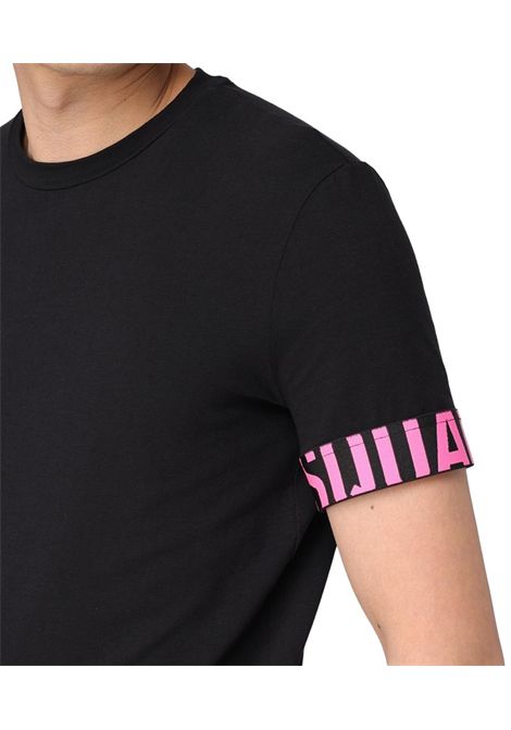T-shirt Dsquared2 Underwear D9M3S5770 006 nera fucsia DSQUARED2 UNDERWEAR | T-shirt | D9M3S5770006